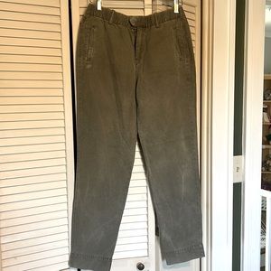 Women’s size 2 J. Crew pants. Army green. Linen/ cotton blend. Relaxed fit.